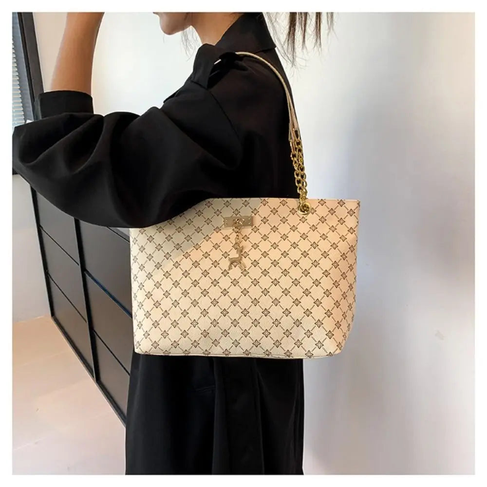 Frauen Luxus Design Einkaufstasche Große Kapazität Handtasche Mode Druck Schulter Tasche Trendy Neue Einkaufstasche Geldbörse