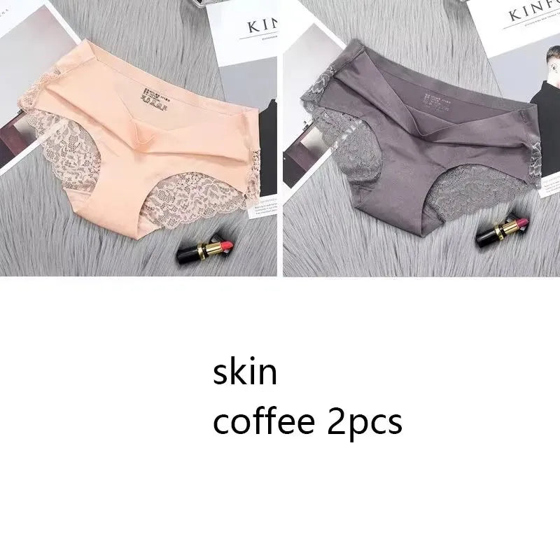 1/2/3Pcs Nahtlose WomenComfort Spitze Slip Aushöhlen Höschen Set Unterwäsche Low Rise Weibliche Sport Panty weiche Dame Dessous Sexy