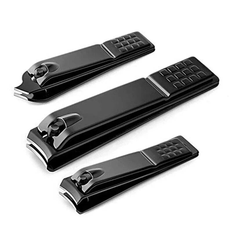 1/3 Stück Schwarze Nagelknipser aus Edelstahl, Nagelschere für dicke Nägel, Zange für Zehennägel und Fingernägel, Professioneller Maniküre-Trimmer
