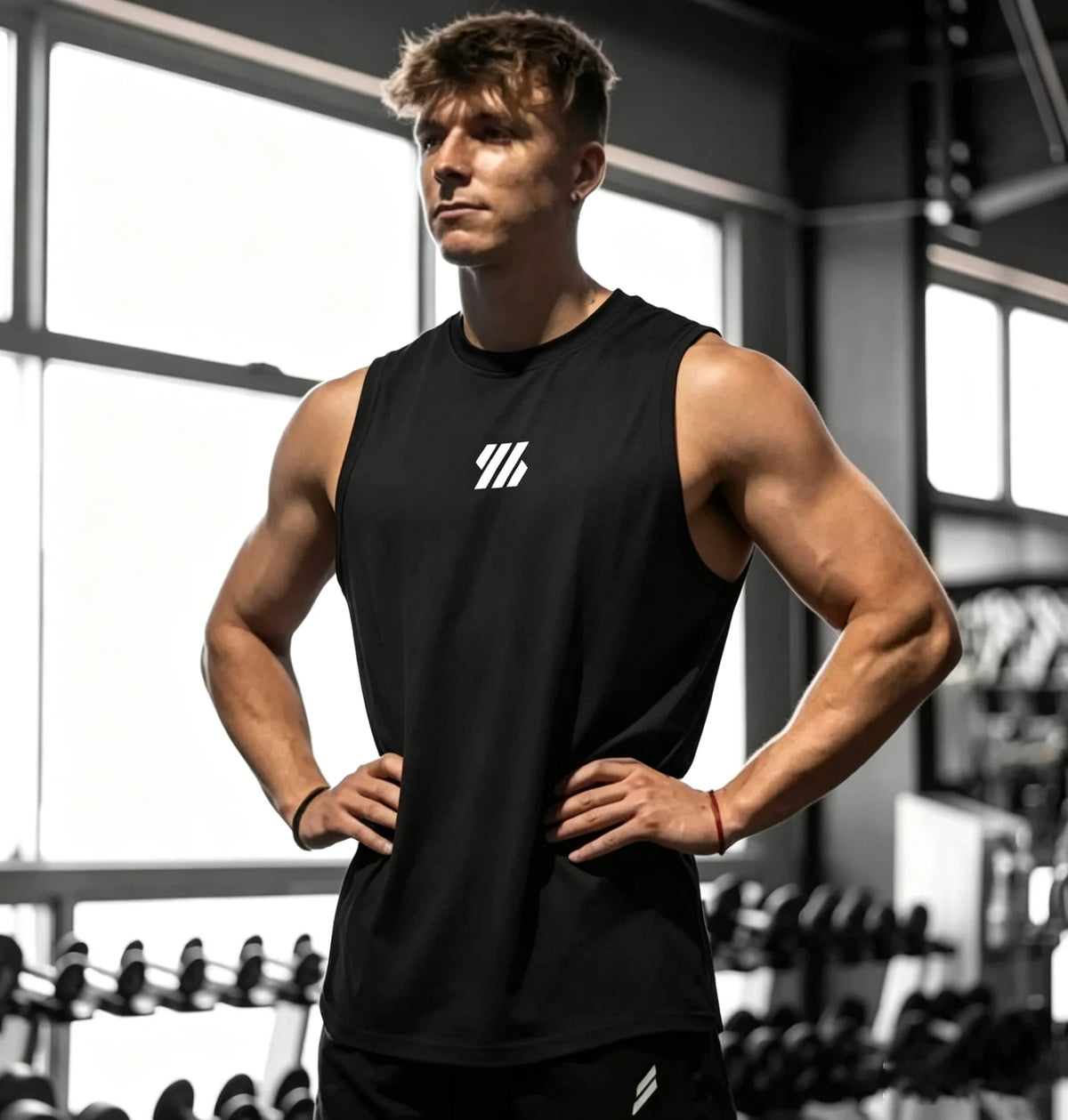 Ärmelloses T-Shirt für Herren Schnelltrocknend Fitness Bodybuilding Shirt Männliche Mode Basketball-Weste Atmungsaktives Netzgewebe Sommer Gym Tanktop für Männer