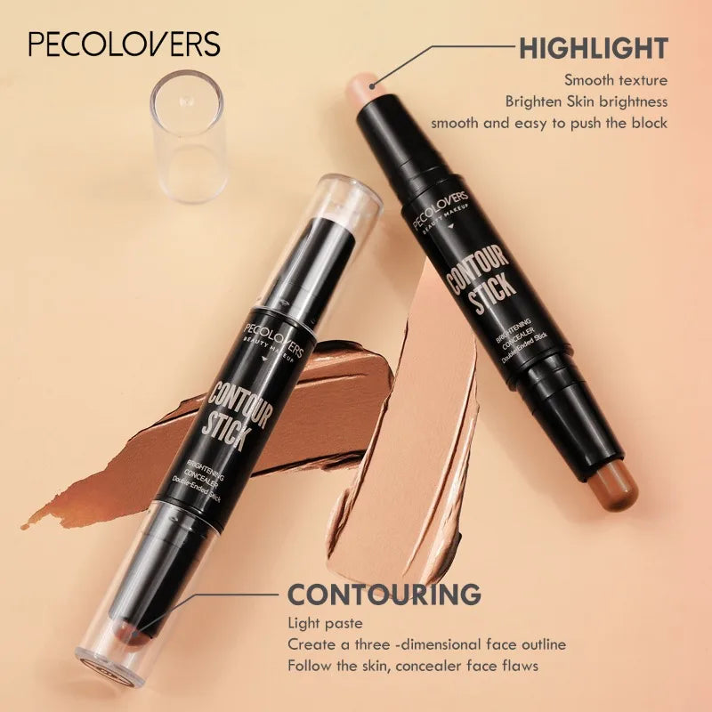 Doppelseitiger Concealer-Stick für Gesichts-Make-up, leichter Make-up-Concealer-Stick