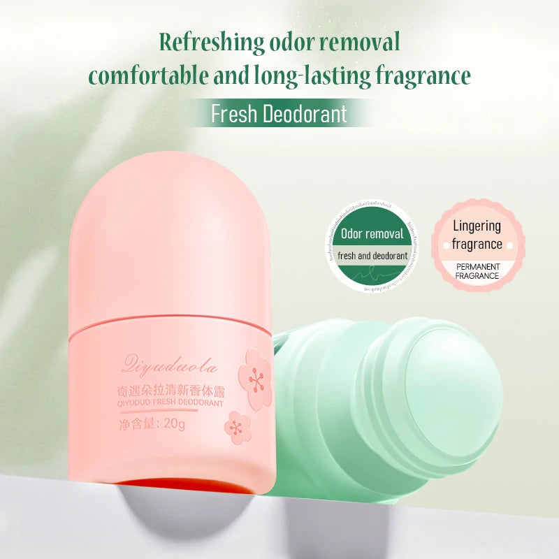 Sakura Duft Roll-On Deodorant 20ml Langanhaltender Natürlicher Duft Parfüm Frischer Aroma für Frauen Männer Sommer Geruchsentferner Roll-on