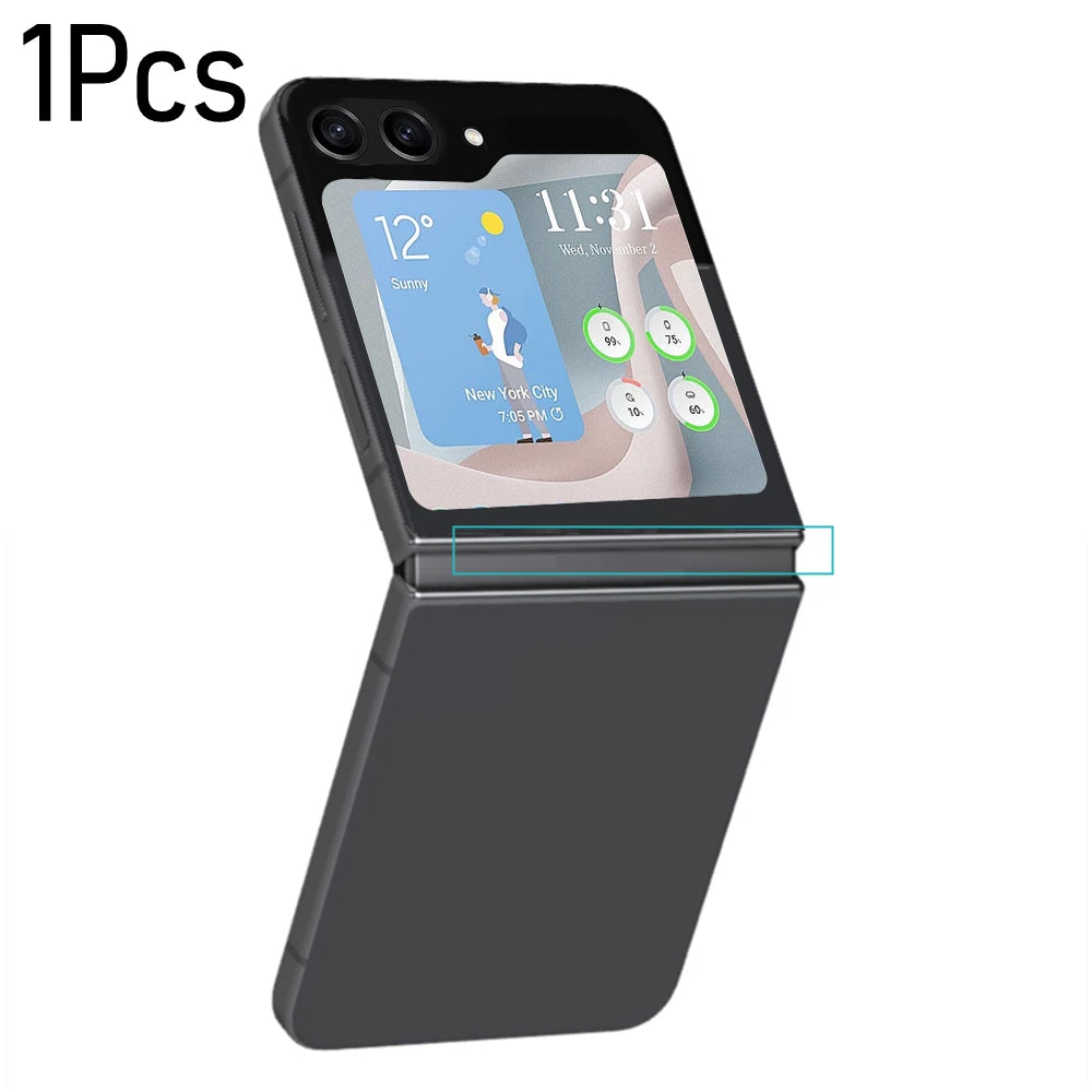 12 in 1 Flip5 Displayschutzfolie für Samsung Galaxy Z Flip 5G, weiches HD-Scharnier, schützende weiche, kratzfeste Hydrogelfolie für ZFlip5