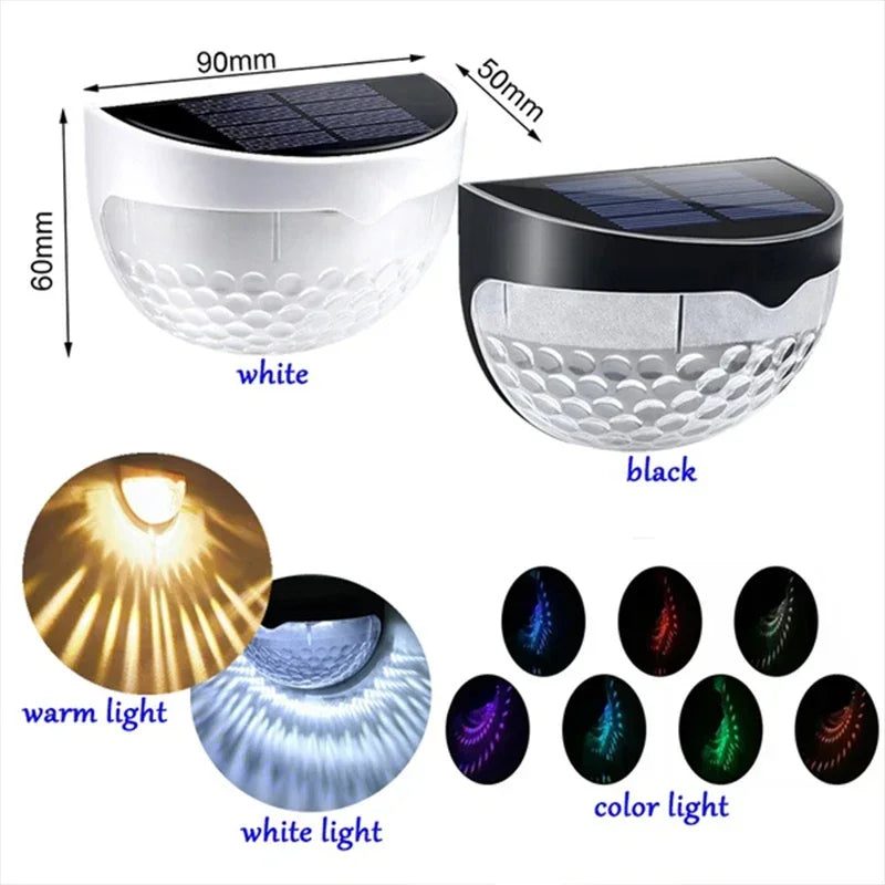 2/4/6/10/12/18/20Pcs Solar Zaun Licht Im Freien Wasserdichte Wand Lampen Girlande Dekoration LED Licht für Garten Schritt Terrasse Treppen
