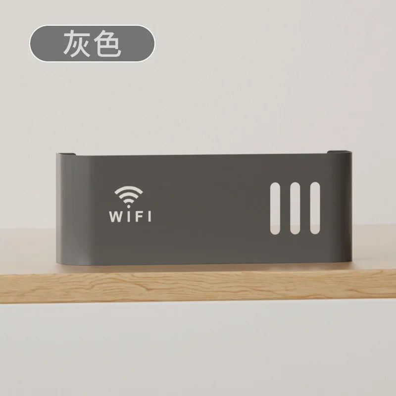 An der Wand montiertes kabelloses WIFI-Router-Regal aus ABS-Kunststoff, Aufbewahrungsbox, Router-Rack, Kabel-Stromhalterung, Organizer-Box für Wohnzimmer