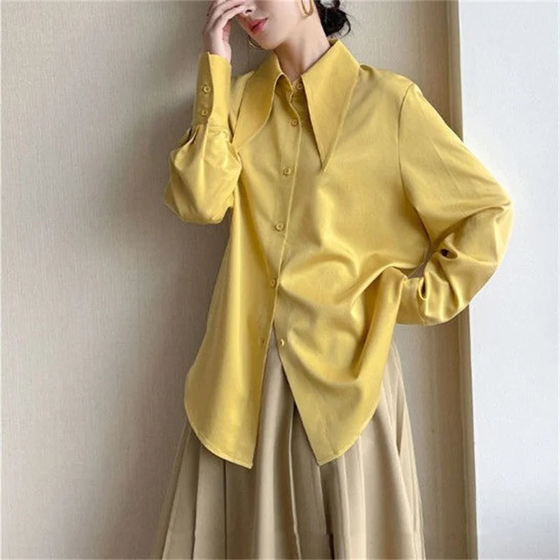 Frau Frühling Herbst Stil Blusen Shirts Dame Casual Langarm Peter Pan Kragen Blusas Tops DF4848