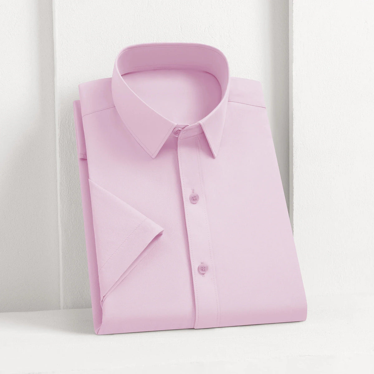Neues Herren-Business-Casual-Hemd mit kurzen Ärmeln, einfarbig, für Sommermode, ohne Bügeln, bequemes und vielseitiges Oberteil