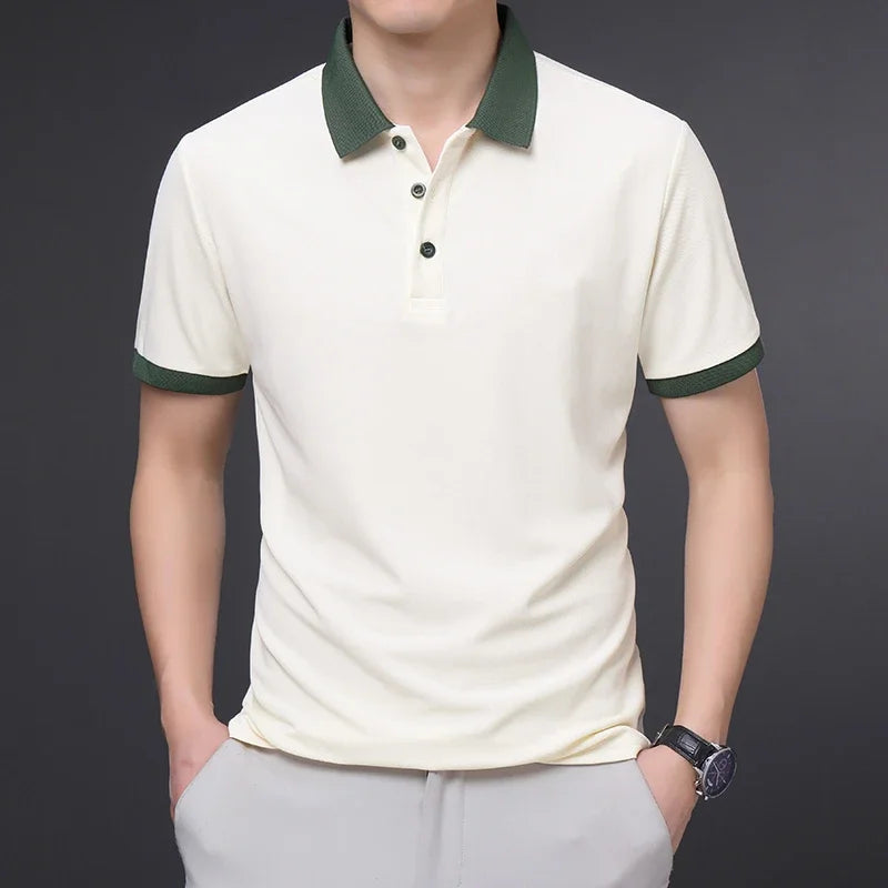 Herren Einfarbig Casual Fashion Kurzarm POLO Shirt Sommer Bequemes Top