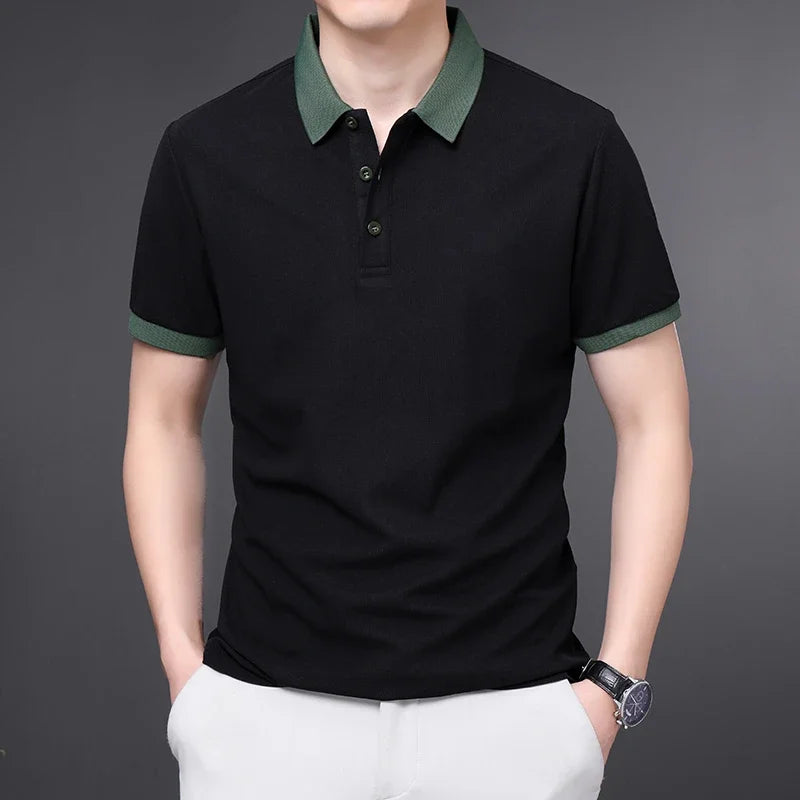 Herren Einfarbig Casual Fashion Kurzarm POLO Shirt Sommer Bequemes Top