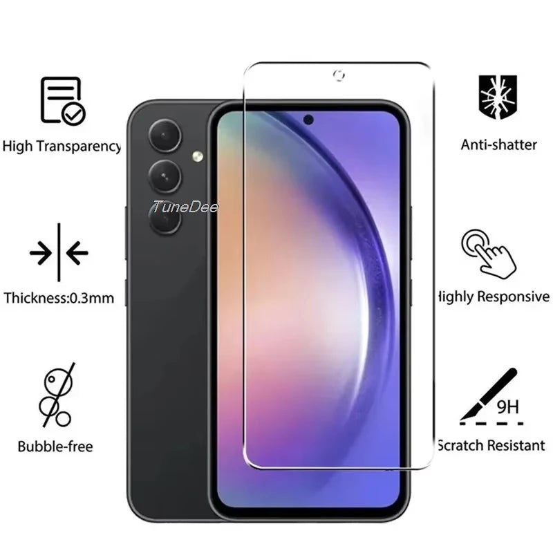1-5 Stück Gehärtete Glas-Displayschutzfolien für Samsung S26 Ultra S25 S24 S23 S21 S20 FE A57 A37 A17 A16 A56 A55 A36 A35 A26 A07 A06