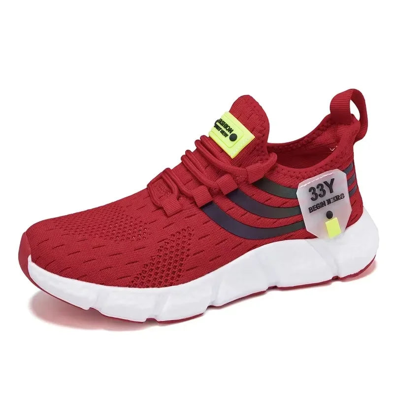 Herren-Laufschuhe, hochwertiges, leichtes Mesh-Design, atmungsaktiv, bequem, rutschfeste Sohle, Leichtathletik-Laufschuhe zum Schnüren