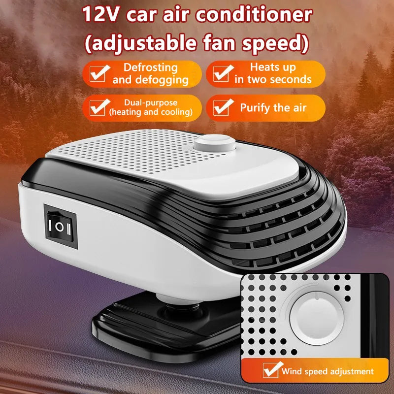 360 °   Rotierender Winter-Schnellheizer für Autos 12V/24V Autoheizlüfter Große Blasfläche Einstellbare Windgeschwindigkeit Windschutzscheiben-Entnebelung 2026