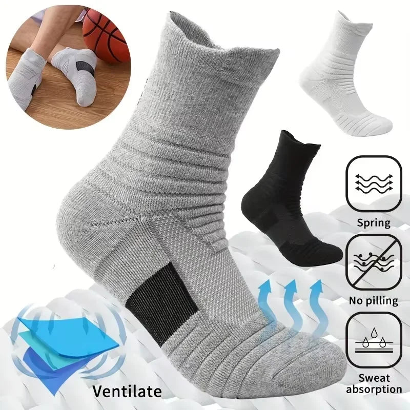 10/6/5/3/1 Paar feuchtigkeitsableitende Sportsocken mit dicker Sohle und gepolsterter Hose, perfekt für Laufen und Profisport
