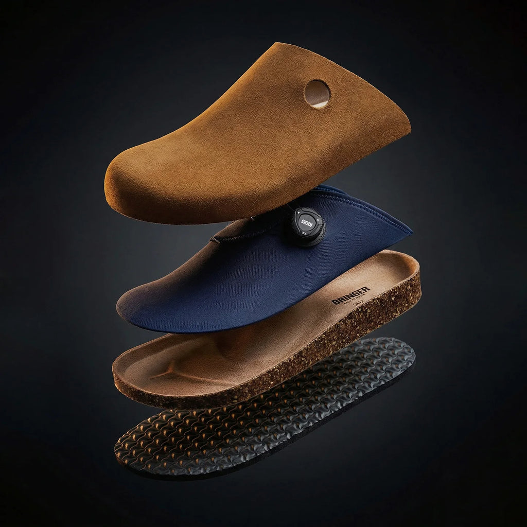 Maden Herren-Slipper im klassischen Vintage-Stil, braune Pantoletten aus Rindswildleder, bequeme Slipper mit dicker Sohle für den Außenbereich im Frühling und Herbst