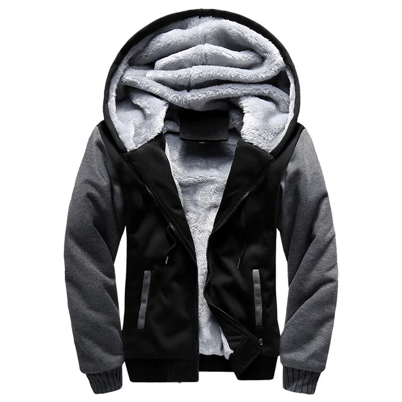 2021 neue Männer Hoodies Winter Dicke Warme Fleece Zipper Männer Hoodies Mantel Sportwear Männlichen Streetwear Hoodies Sweatshirts Männer 4XL 5XL