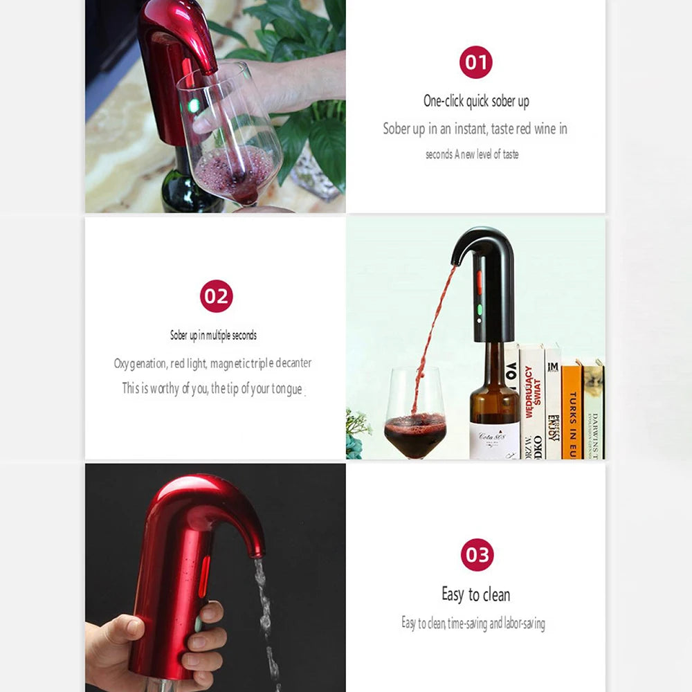 Elektrische Wein Dekan ter Smart Weinaus gießer USB-Aufladung Auto Getränkesp ender schnelle automatische Rotwein be lüfter liefert Bar Werkzeuge