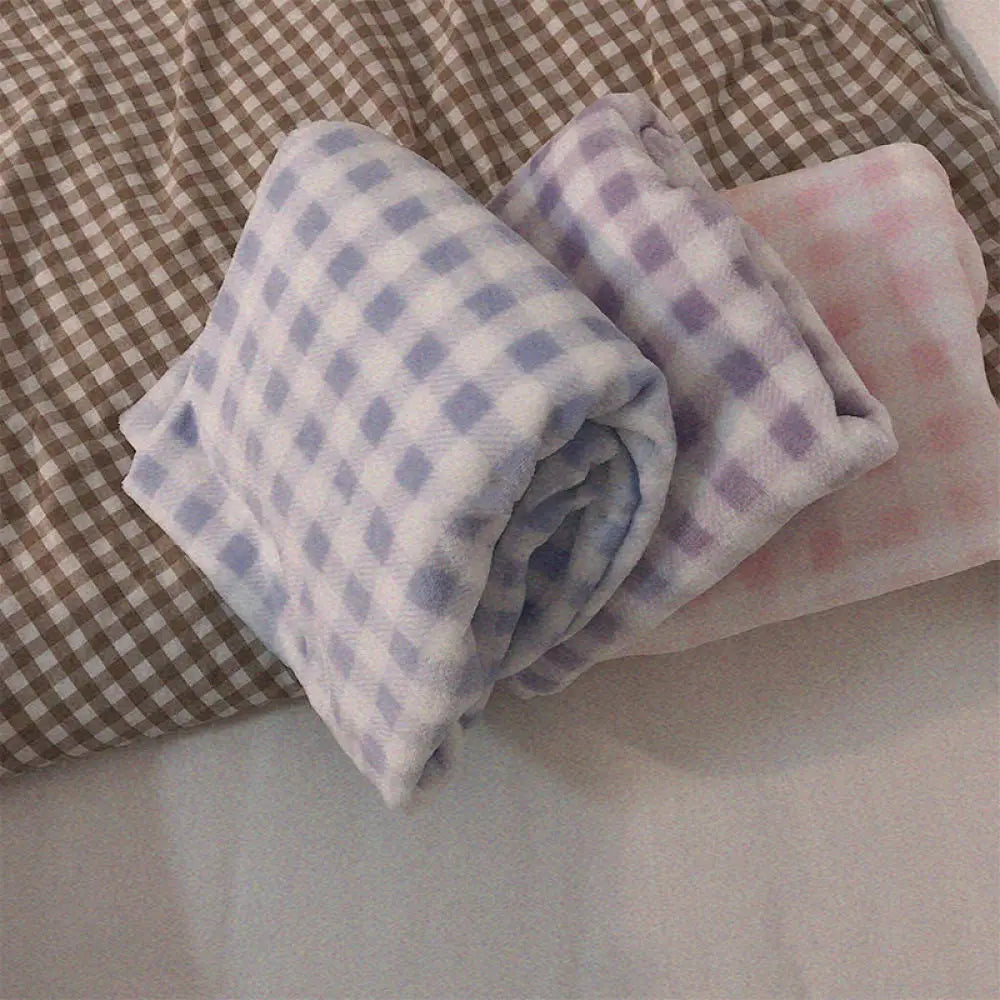 Fleece-Pyjama-Set für Damen, dick, warm, Winter-Nachtwäsche, lässig, solides Oberteil und karierte Hose, weiches Pyjama-Set für Damen, Heimanzug