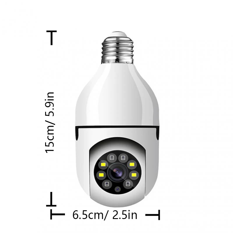 Wifi Mini E27 Glühbirne IP-Kamera – Vollfarb-Nachtsicht + automatische Personenverfolgung, Sicherheitsmonitor für die Innenüberwachung
