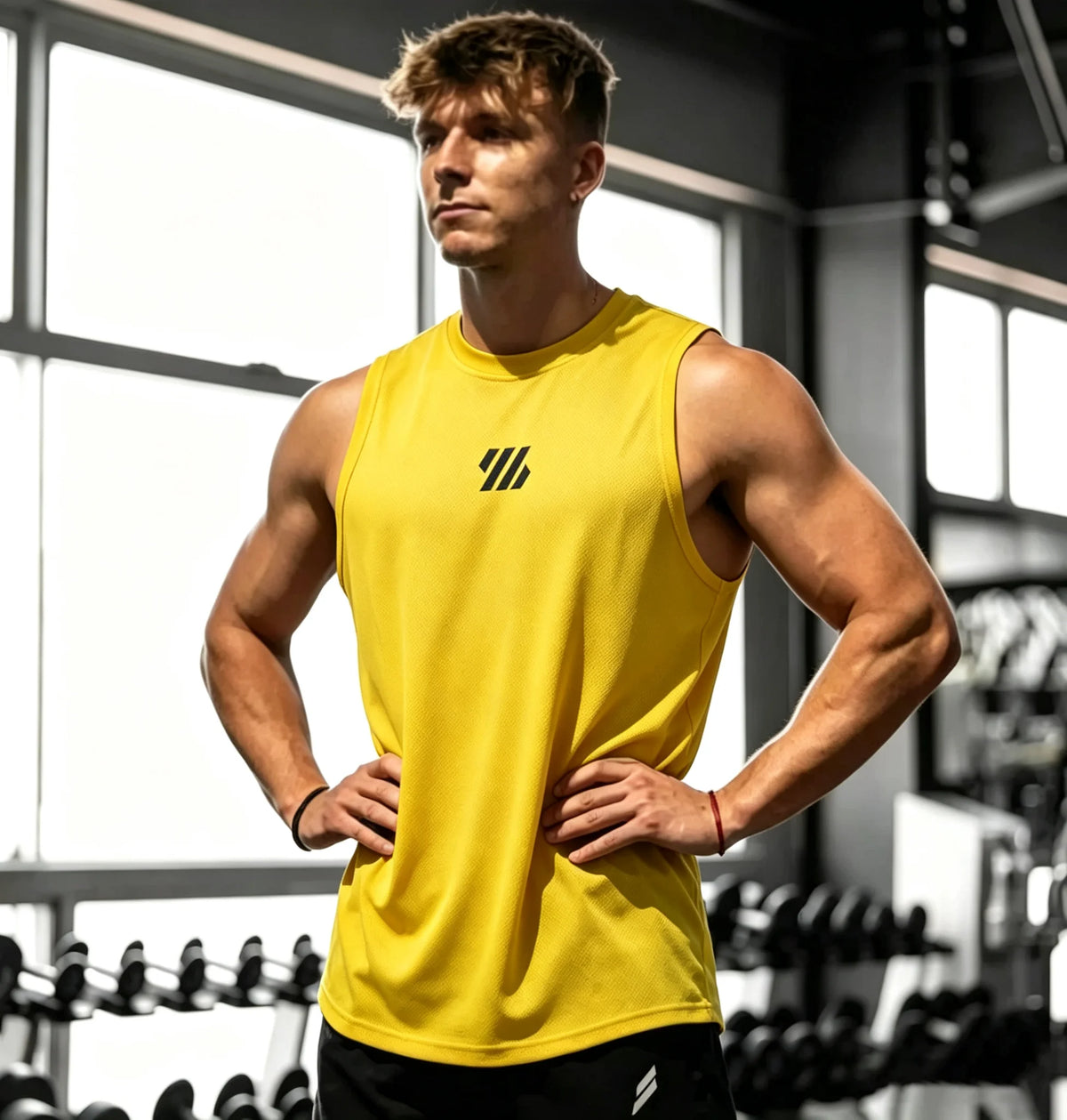 Ärmelloses T-Shirt für Herren Schnelltrocknend Fitness Bodybuilding Shirt Männliche Mode Basketball-Weste Atmungsaktives Netzgewebe Sommer Gym Tanktop für Männer
