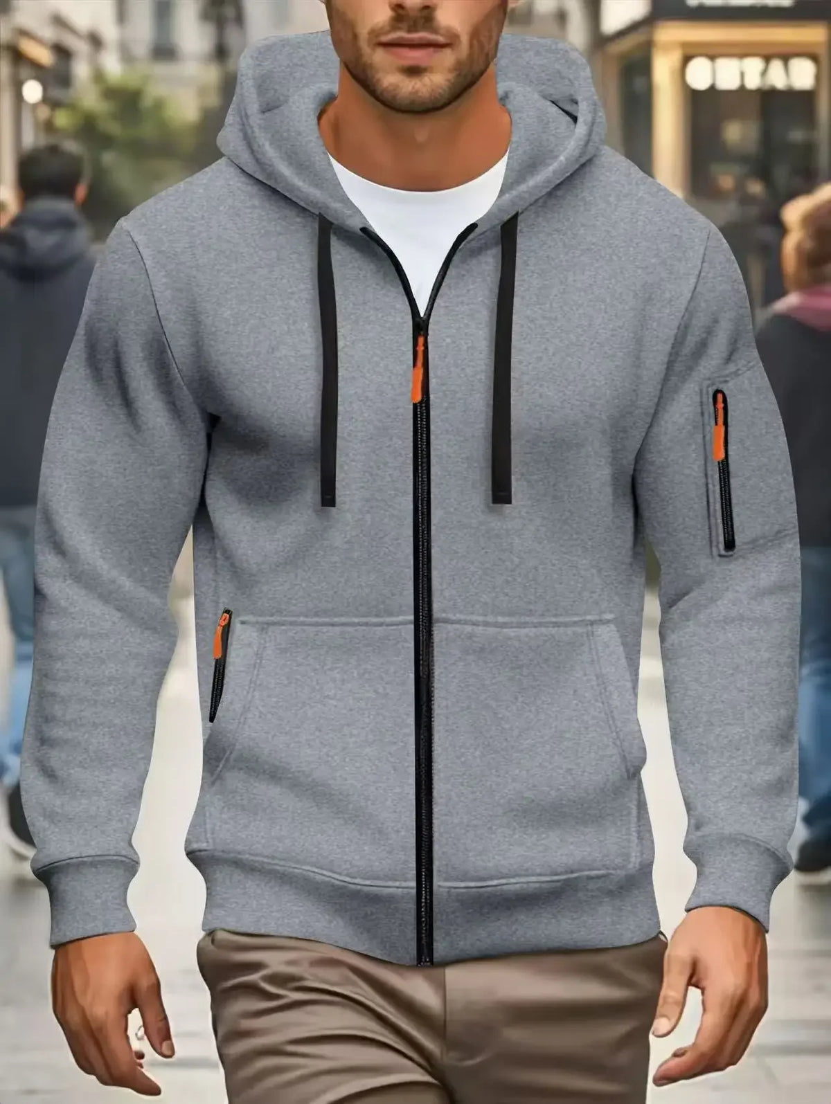 Männer Herbst Winter Neue Hoodies Langarm Sweatshirt Zipper Design Mit Kapuze Sweatshirt für Männer Sportswear Slim Fit Casual Jacke