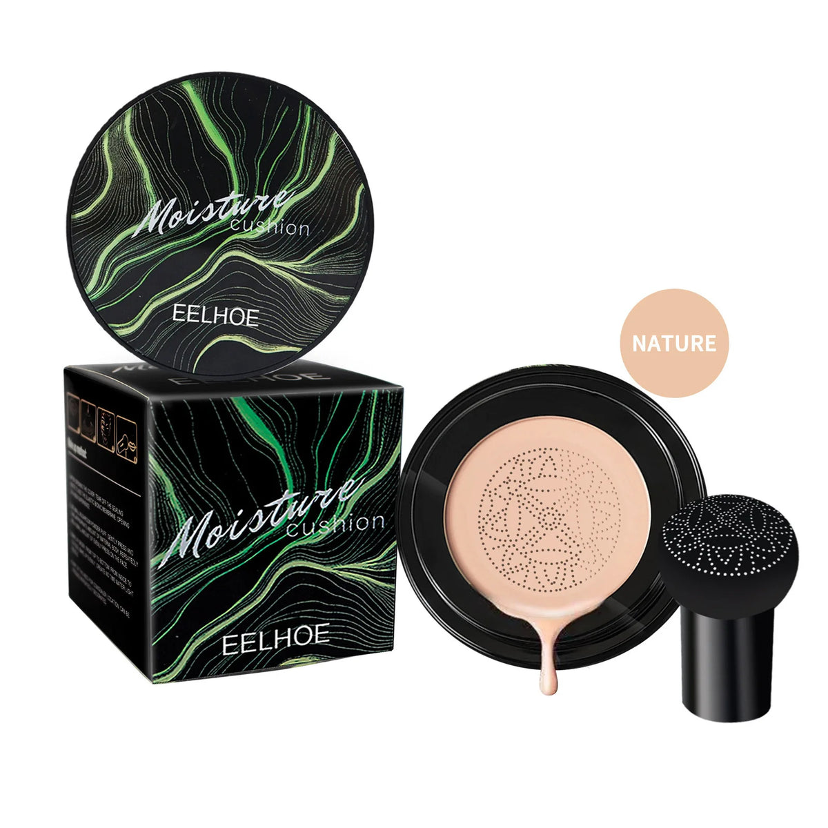 EELHOE Pilz Luftkissen CC Creme Pilzkopf Wasserdicht Erhellen Basis Make-Up Kosmetik Professionelle Concealing Foundation