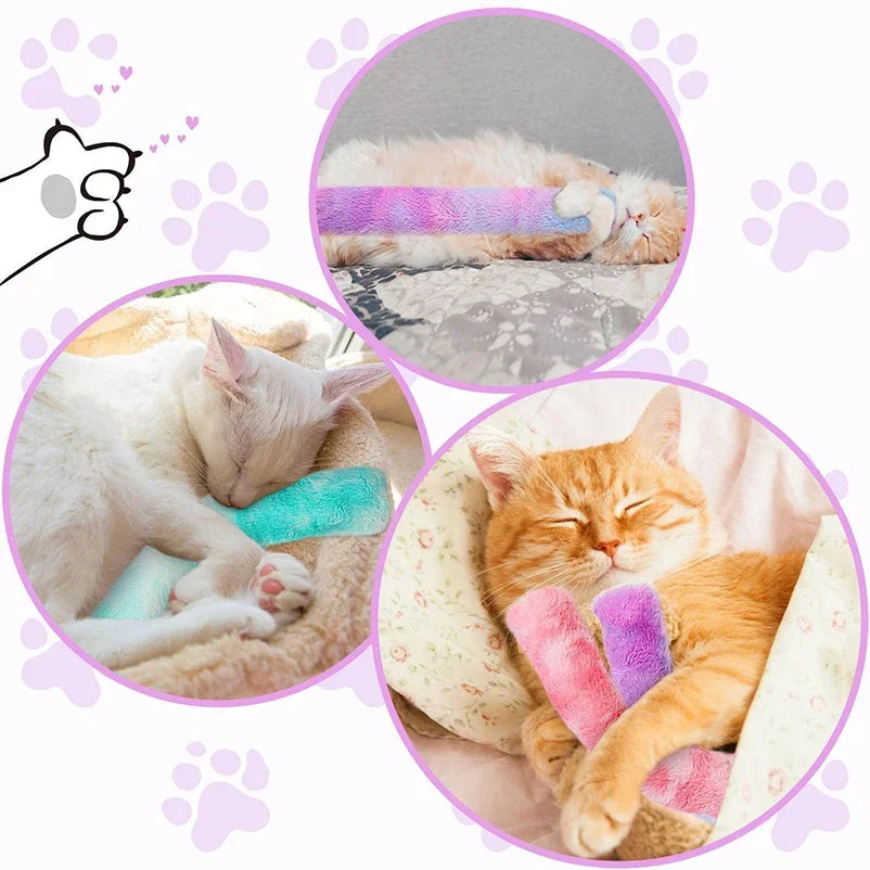 Katze Plüsch Farbverlauf Kissen Spielzeug Kauen und necken Stöcke, Beiß stangen, Selbst unterhaltung Katzen spielzeug Kissen