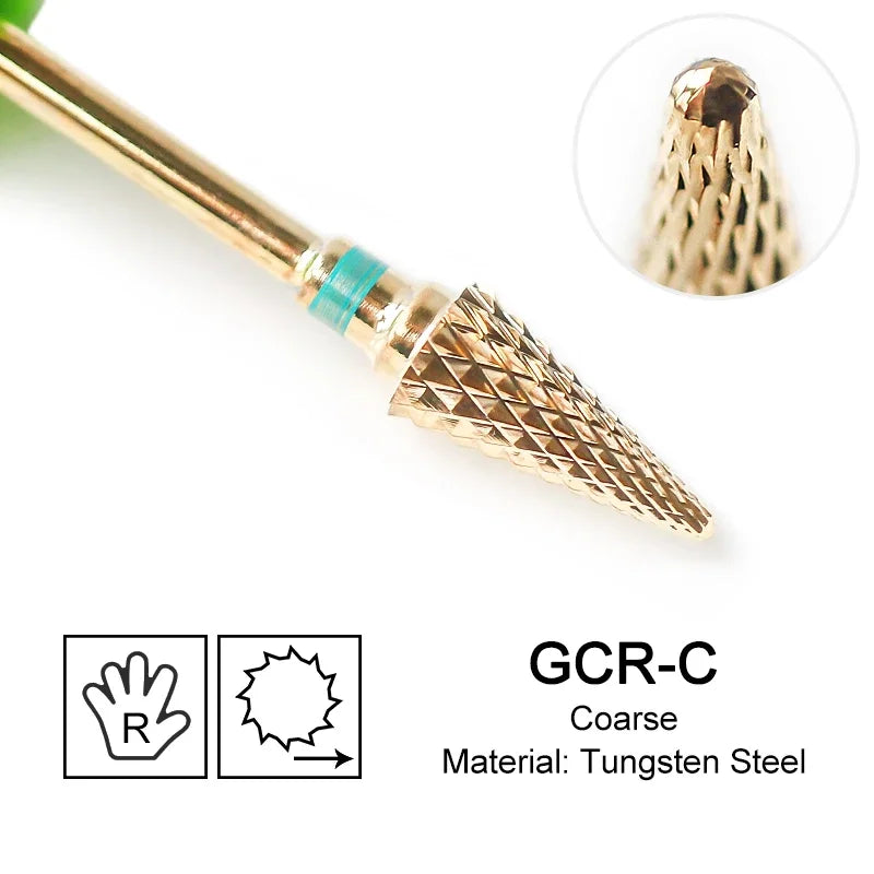 Nagel Bohrer Bits Hartmetall Große Kegel Elektrische Fräser Gel Polish Remover Schleifen Werkzeuge DIY Zubehör Liefert