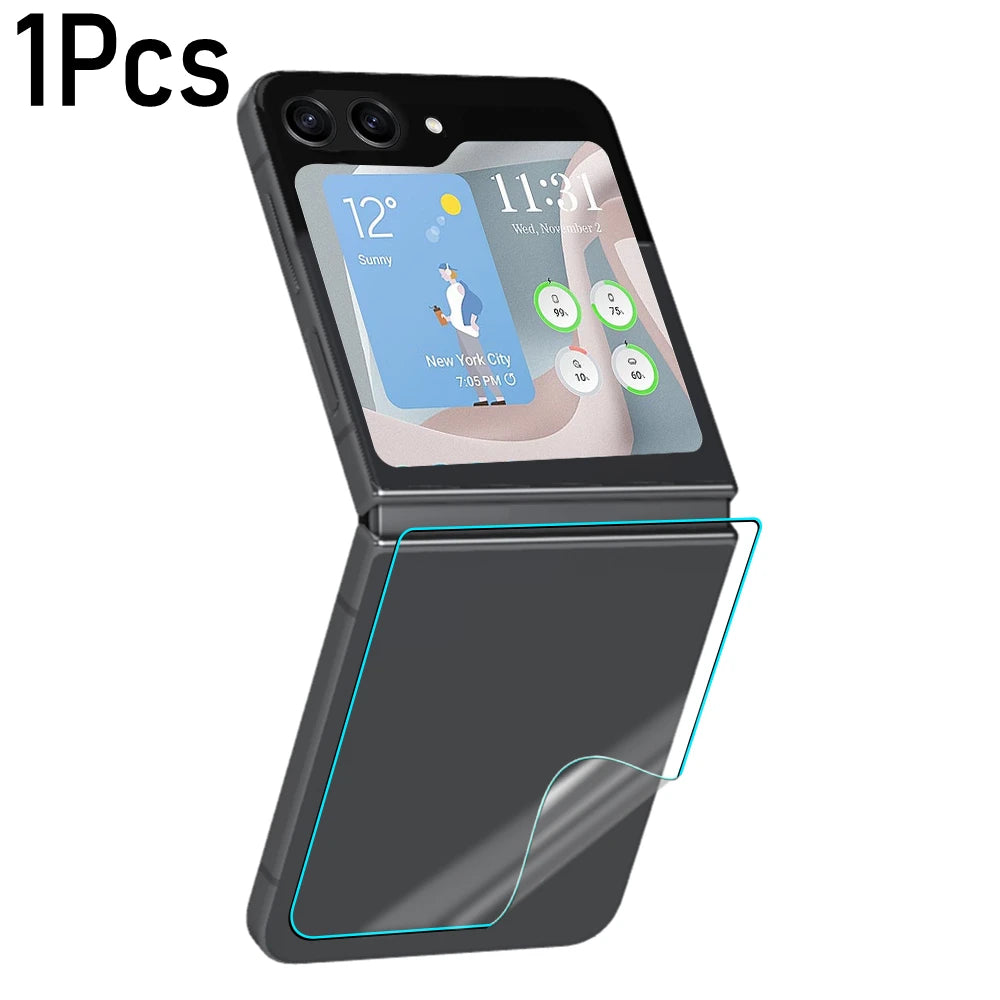 12 in 1 Flip5 Displayschutzfolie für Samsung Galaxy Z Flip 5G, weiches HD-Scharnier, schützende weiche, kratzfeste Hydrogelfolie für ZFlip5