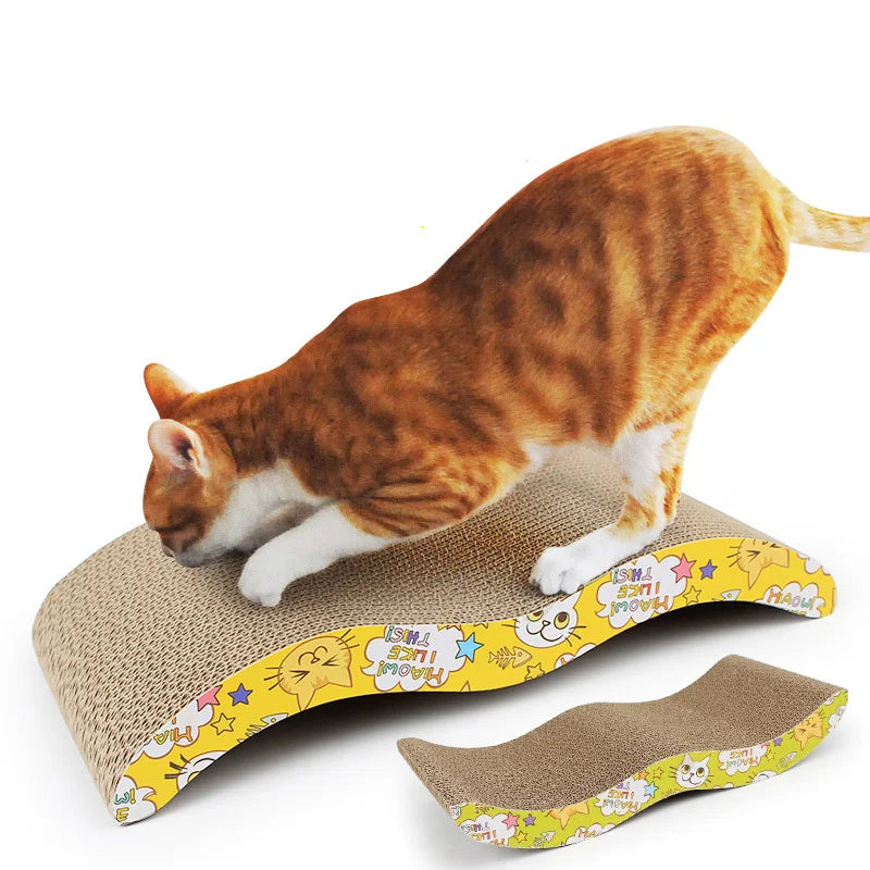Katzenspielzeug Kratzbaum aus Wellpappe, kratzfestes Katzenkratzbrett, Katzenspielzeug Sofakissen Bett