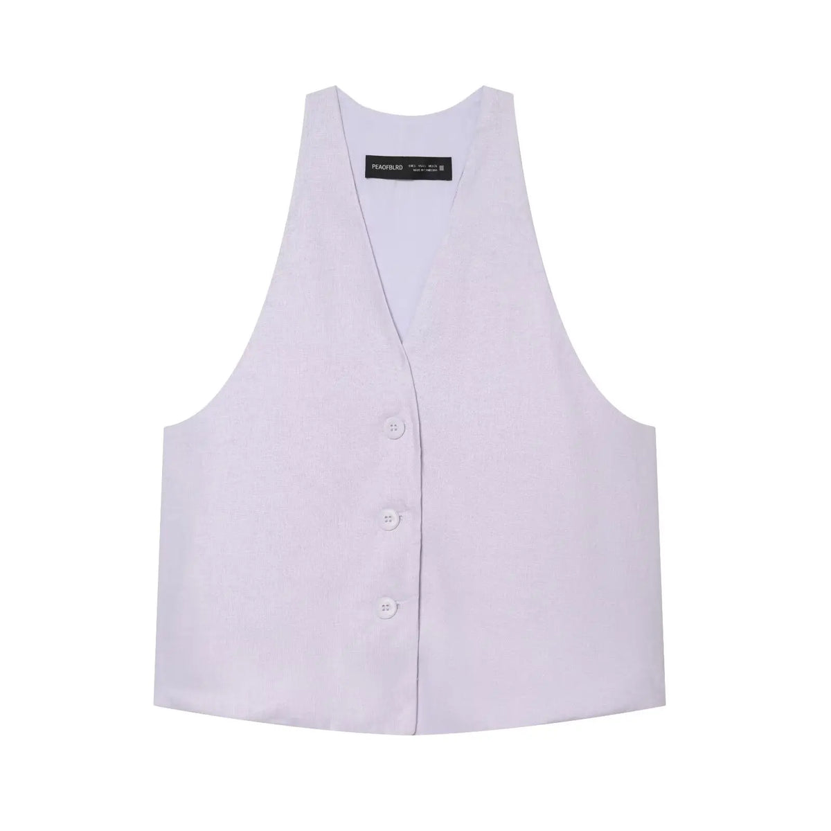 Damen Einfarbiges Westen-Hosen-Set Sommer Damen Neckholder Einreihiger Ärmelloser Blazer-Weste oder Lässige Damenhose mit Reißverschluss
