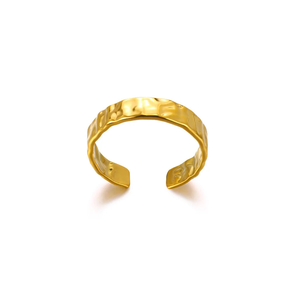 Minimalistische offene Schlangenringe aus Edelstahl, goldfarben, herzförmig, verstellbare Ringe, klassischer Partyschmuck, kostenloser Versand
