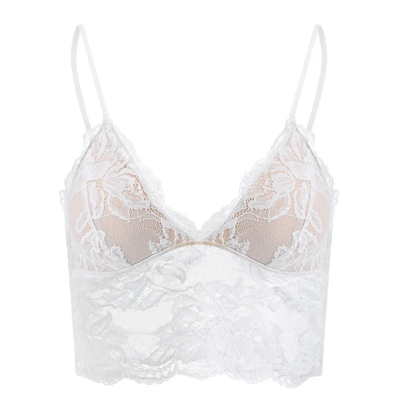Französisches Damen-Dessous-Set aus dünner Spitze, trägerloser Triangel-BH, schlanker, unsichtbarer BH, perfekt für große Brüste, um sie kleiner zu lassen, für den Alltag, S-XL