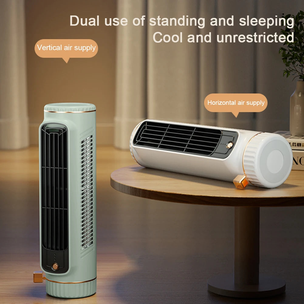 Vertikaler horizontaler elektrischer Ventilator, USB wiederaufladbar, 3 Geschwindigkeiten, Haushalts-Klimaventilator, Desktop-Kühlventilator, tragbarer Turmventilator