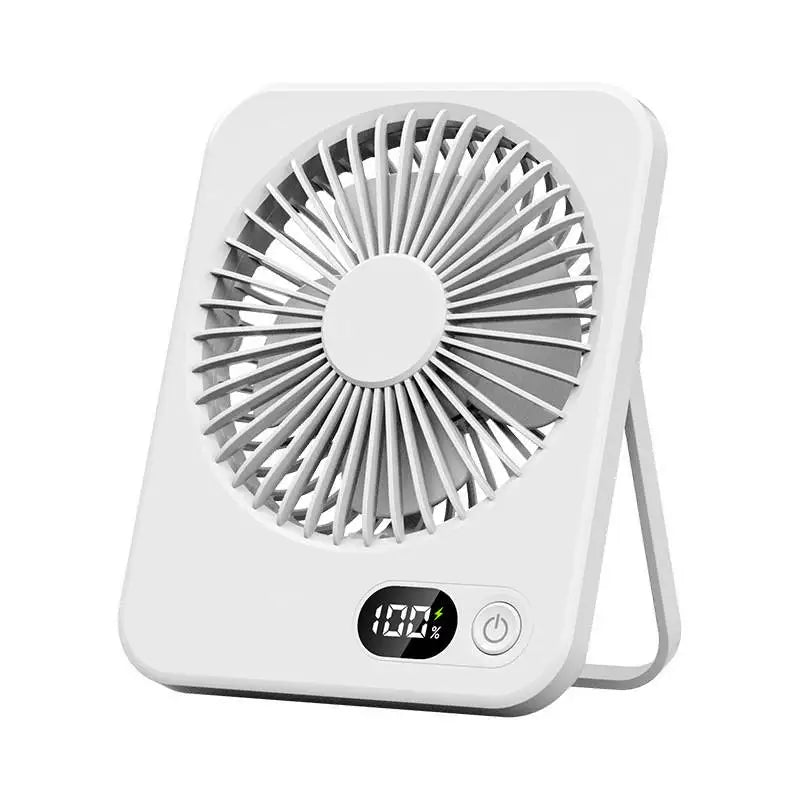 Faltbarer 5-Gang-Ventilator, ultradünn, geräuscharm, starker Wind, tragbar, USB-wiederaufladbar, für Schreibtisch, Wand, Deckenmontage, Kühlung, für den täglichen Gebrauch zu Hause ﻿