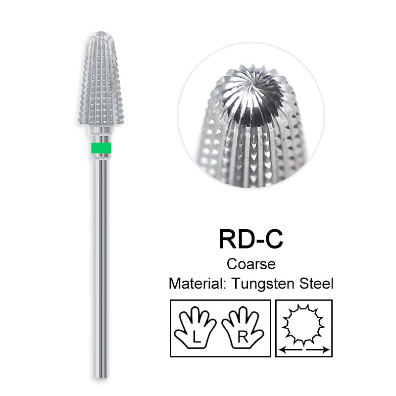 Nagel Bohrer Bits Hartmetall Große Kegel Elektrische Fräser Gel Polish Remover Schleifen Werkzeuge DIY Zubehör Liefert