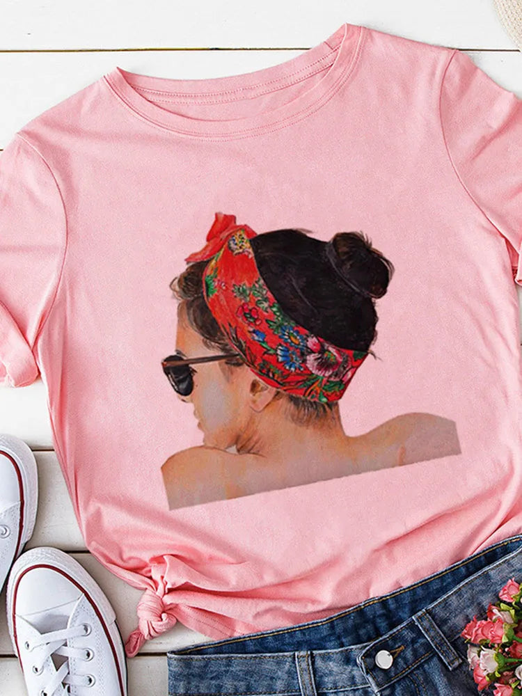 Gelbes Kurzarm-T-Shirt für Damen, lässige Damenoberteile, Harajuku-Streetwear, Sommerdruck, Drop Ship