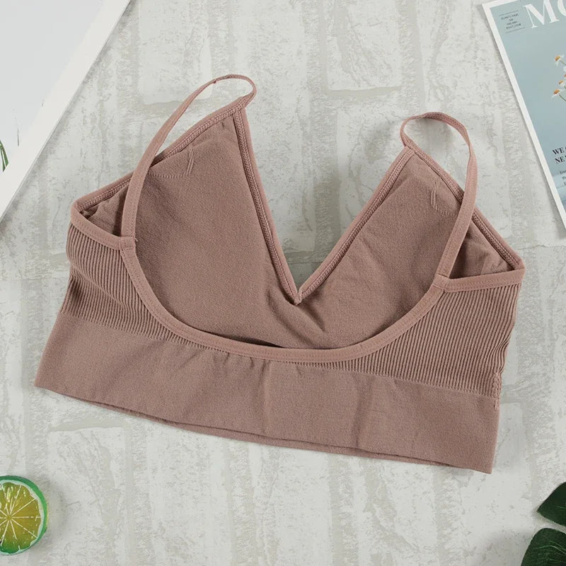 2 Stück BH Set Unterwäsche Set Frauen Höschen sexy G-String nahtlose Bra lette weibliche Dessous Soft Tank Crop Top
