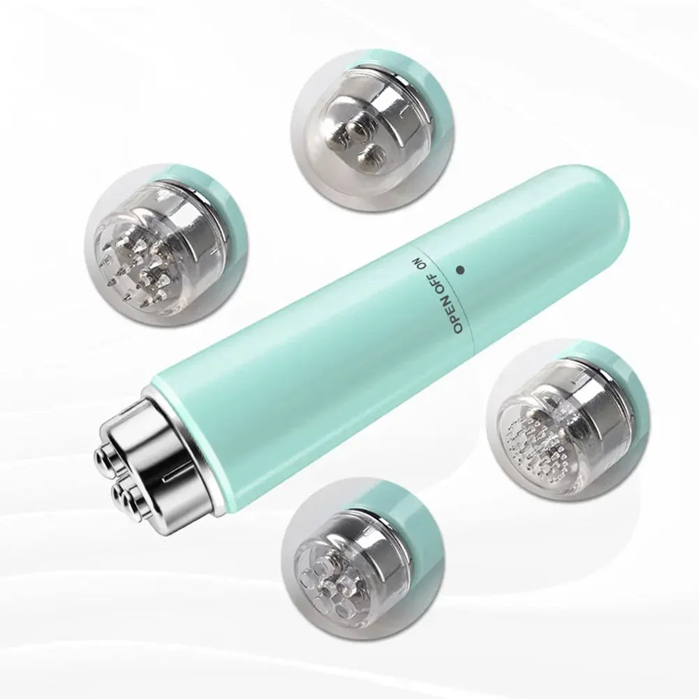 4-in-1 elektrisches Gesichtsmassagegerät, Mikrovibration, Augenschönheitsinstrument zum Entspannen von Augen, Augenringen, Tränensäcken, Falten und Schwellungen