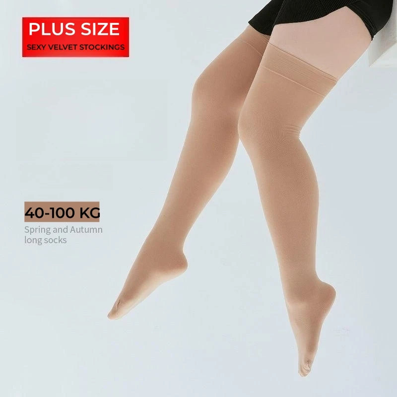DOIAESKV Plus Größe Frauen Strümpfe Über Knie Socken Oberschenkel Hohe Socken Große Größe Weibliche Strümpfe Lange Socken frauen Strümpfe