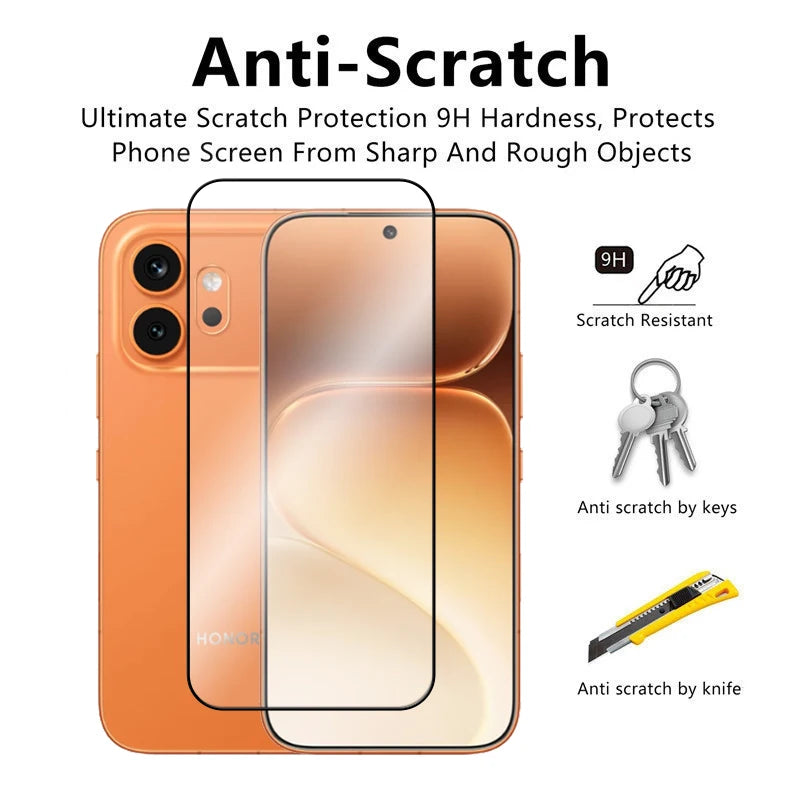 6in1 Schutzglas für Honor 600, für Honor 600 Pro, gehärtetes Glas, 2.5D, vollflächig klebend, Displayschutzfolie für Honor 600, Linsenschutzfolie