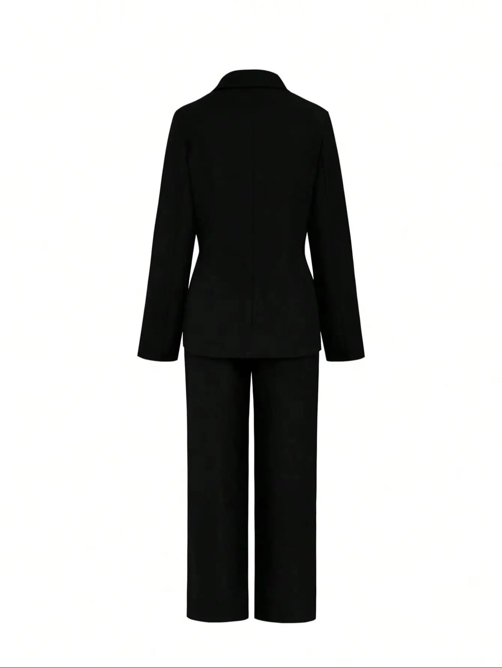 Zweiteiliges Damen-Blazer-Set mit langen Ärmeln und gestreiftem Bandbesatz – Farbblock-Trainingsanzug mit Hose für den Herbst
