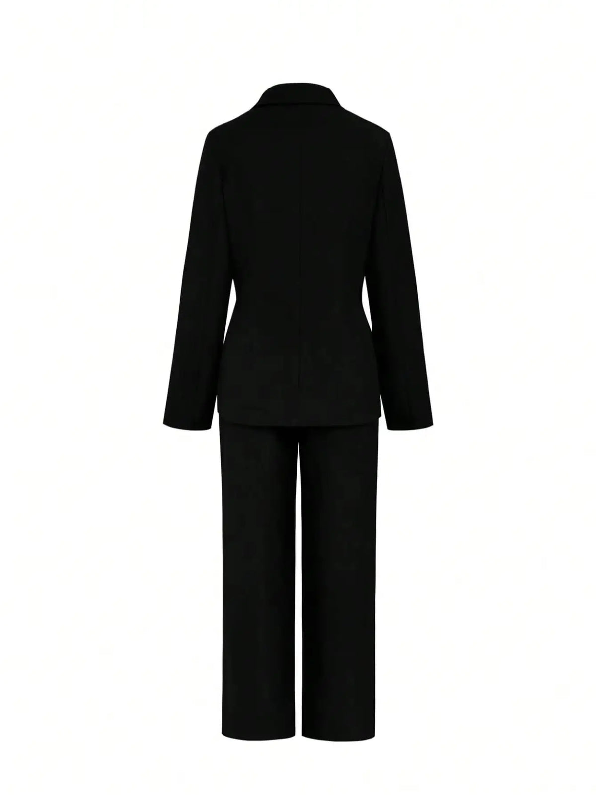 Zweiteiliges Damen-Blazer-Set mit langen Ärmeln und gestreiftem Bandbesatz – Farbblock-Trainingsanzug mit Hose für den Herbst