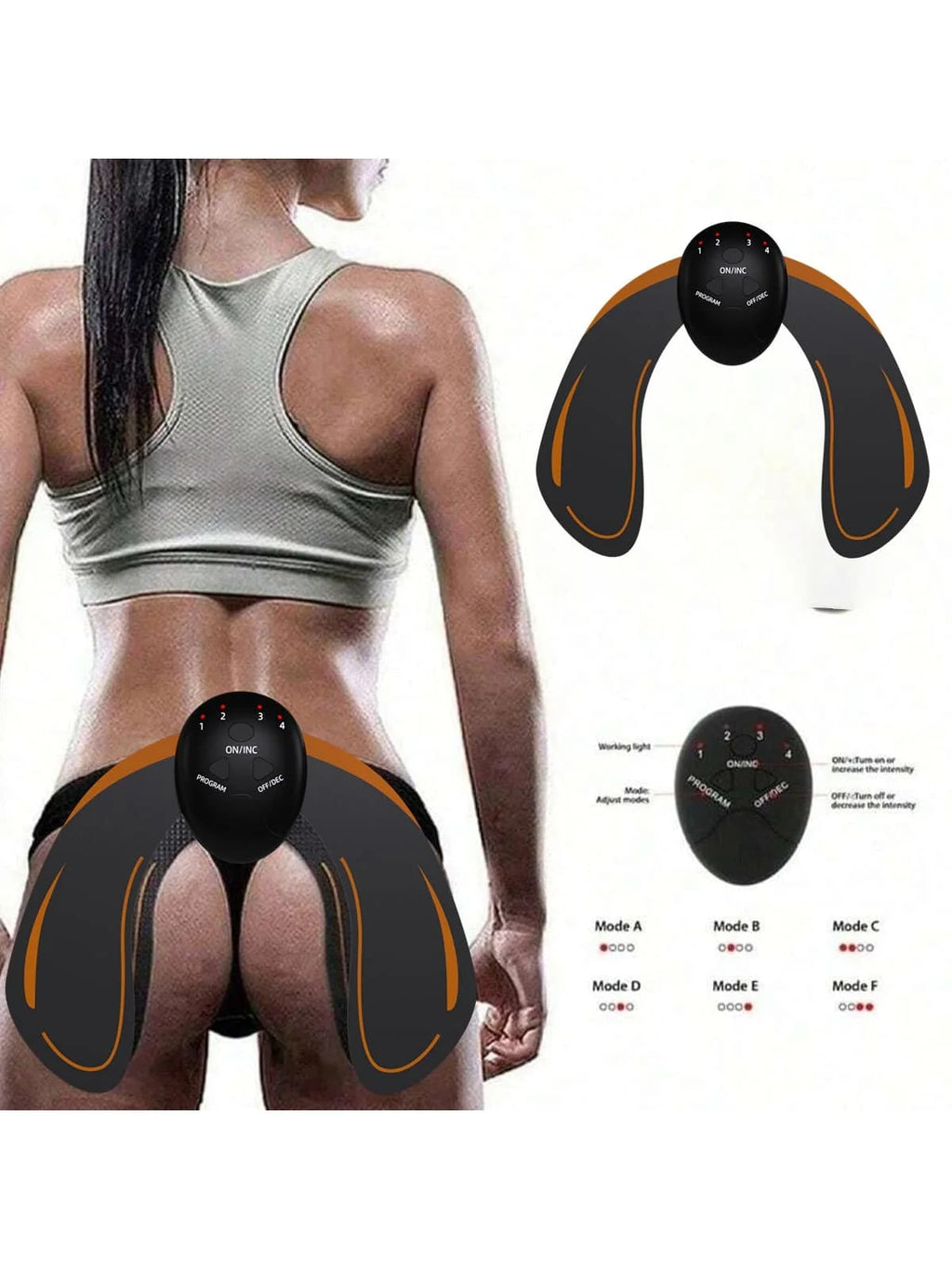 2026 EMS Hüftmuskel-Stimulator Fitness Gewichtheben Hüft-, Bauch-, Arm- und Beintrainer Massage Batteriebetriebene Version
