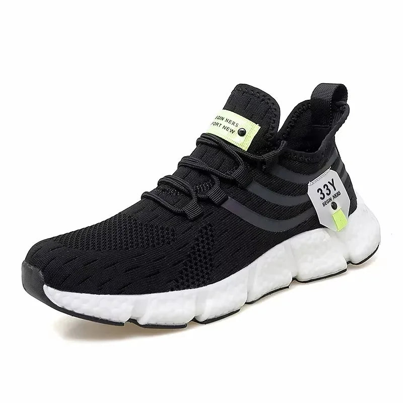Herren-Laufschuhe, hochwertiges, leichtes Mesh-Design, atmungsaktiv, bequem, rutschfeste Sohle, Leichtathletik-Laufschuhe zum Schnüren