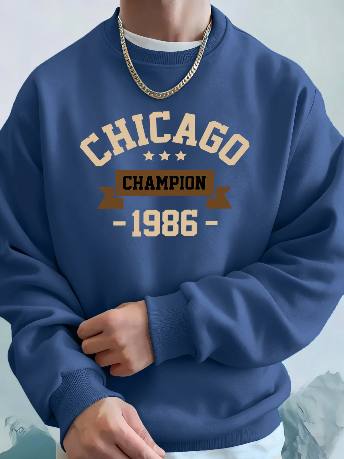 Chicago 1986, kreativ bedruckte Herbst-Fleece-Straßen-Hoodies, Unisex, Jogging, lose Sweatshirts, lässige Grundlagen, Streetwear für Herren