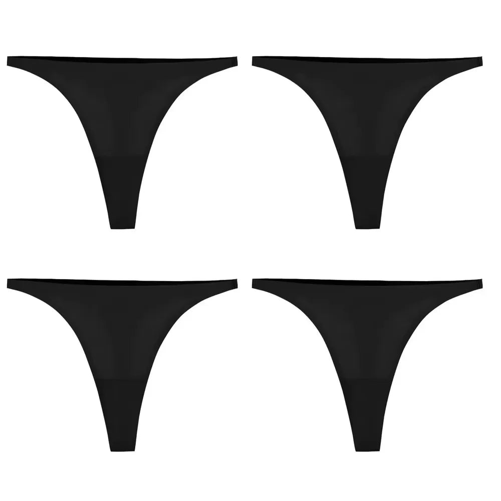 1/3/4 Stück Set Sexy Höschen Nahtlose Unterwäsche für Frauen Eisseide Strings Dünner Bund Tanga Höschen Damen