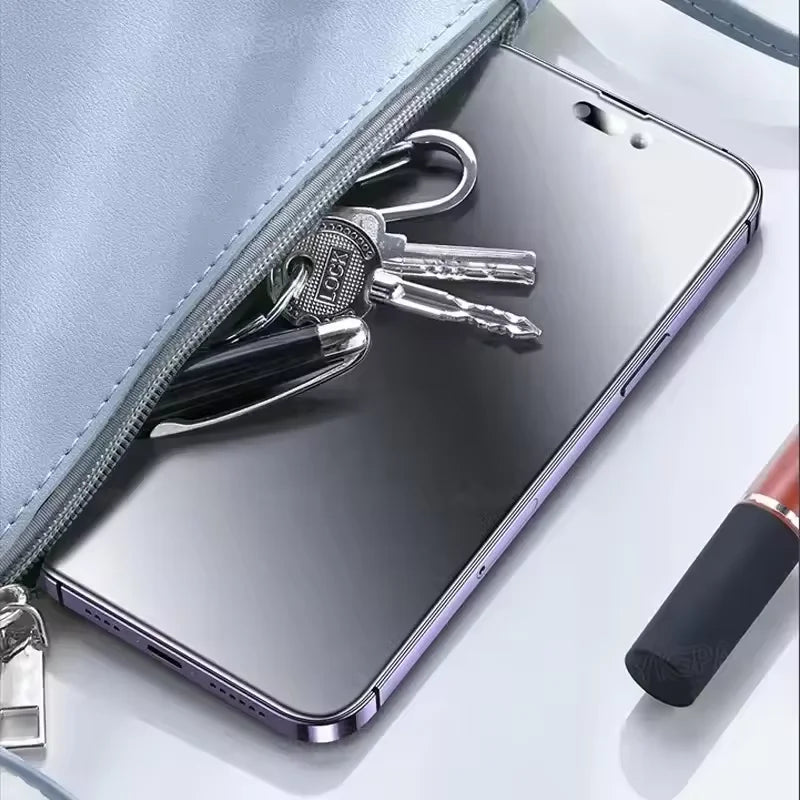 3 Stück mattes gehärtetes Glas für iPhone 16 15 14 12 11 13 Pro Max Plus Mini 16e XS Max Displayschutzfolien mattierte Anti-Fingerabdrücke