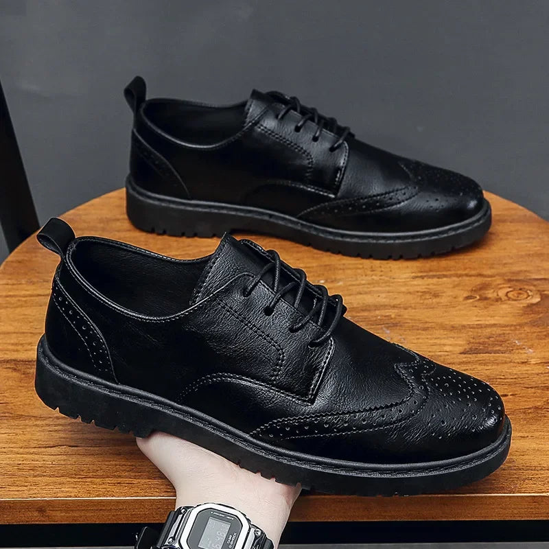 Blockevents Herrenmode 2021 Neue Koreanische Business-Casual-Schuhe Atmungsaktive Vielseitige Trendige Vestibül-PVC-Sohle Herren-Anzugschuhe