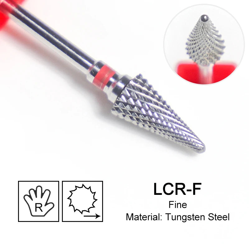 Nagel Bohrer Bits Hartmetall Große Kegel Elektrische Fräser Gel Polish Remover Schleifen Werkzeuge DIY Zubehör Liefert