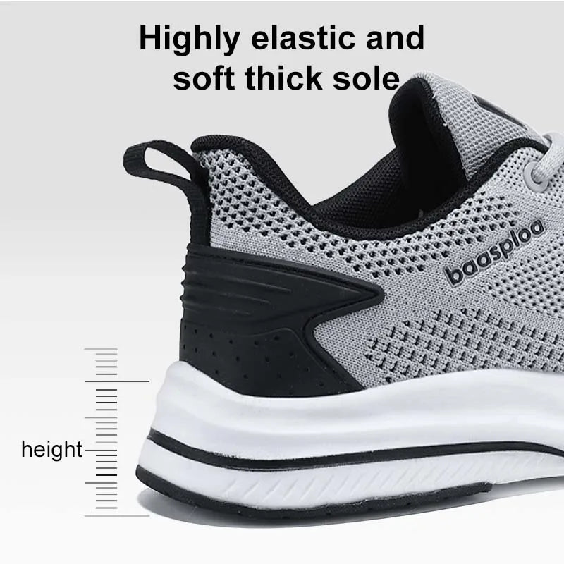 Baasploa Laufschuhe männer Neue Lässige Leichte Designer Mesh Turnschuhe Männlichen Outdoor Atmungsaktive Lace-Up Sport Wanderschuhe